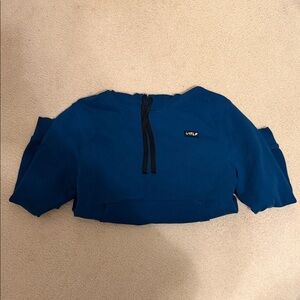Blue TLF Sweatshirt with Black Drawstrings